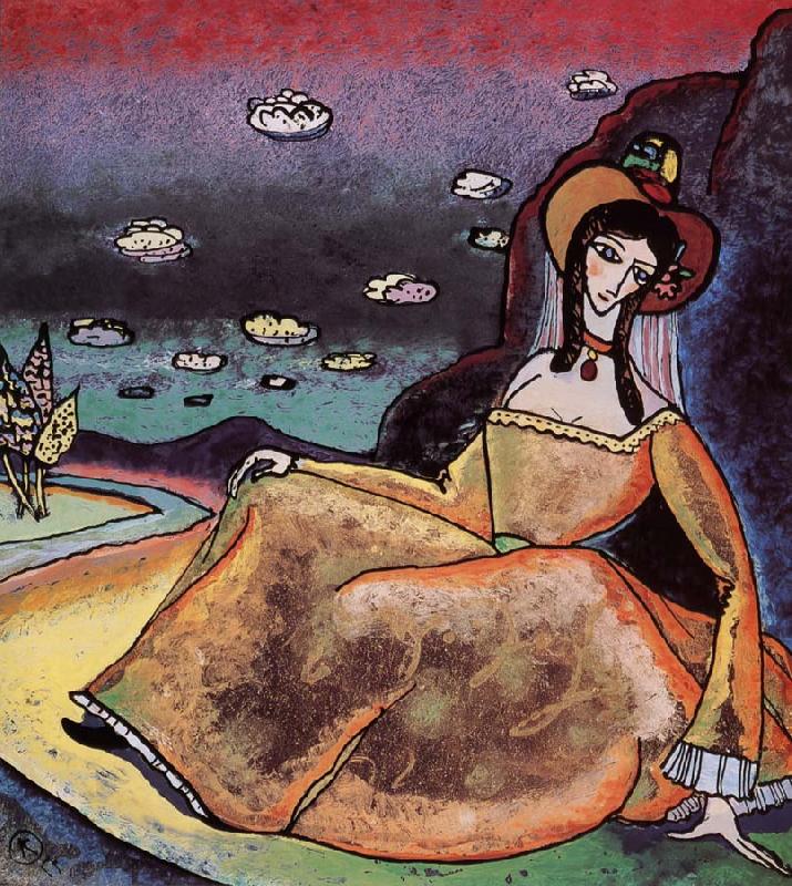 Wassily Kandinsky No arany ruhaban oil painting image